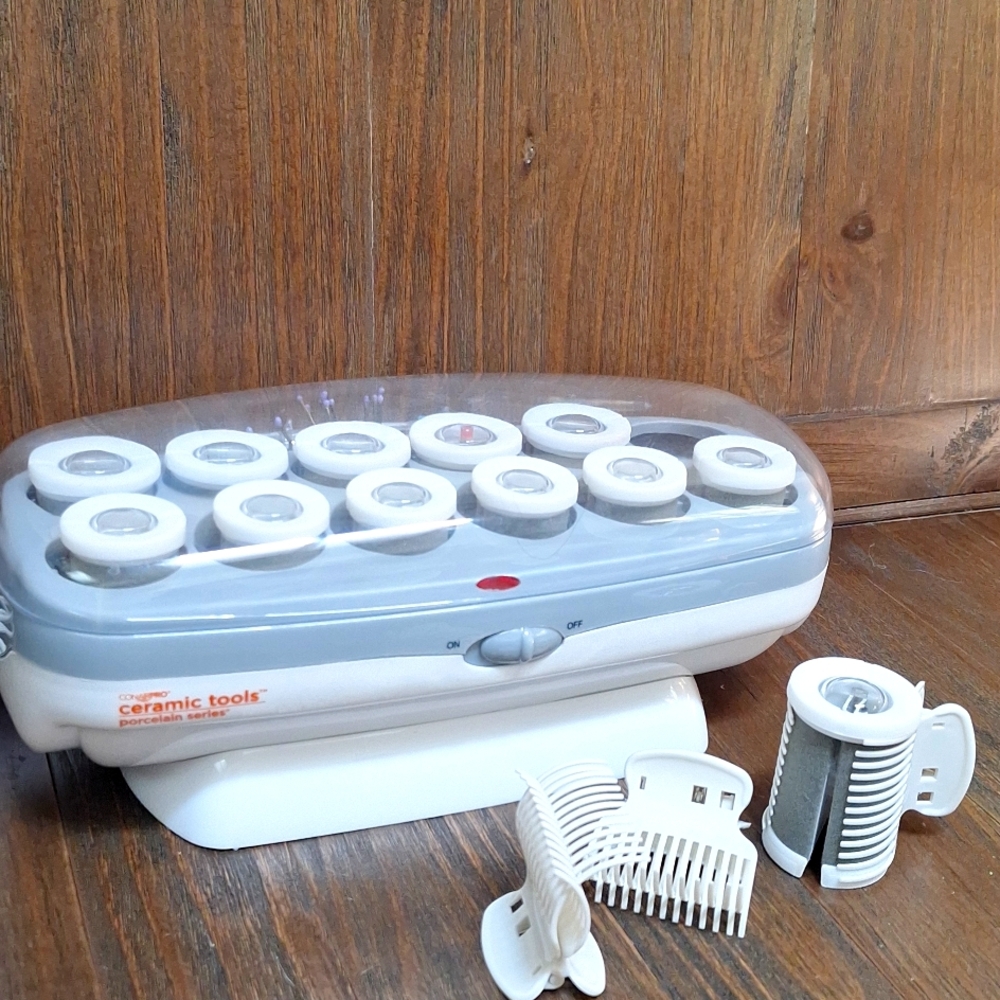 Conair Hair Roller Set in White and Gray